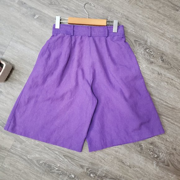 Cimone * Vintage Pleated High Waist Mom Shorts 10 - Picture 2 of 7